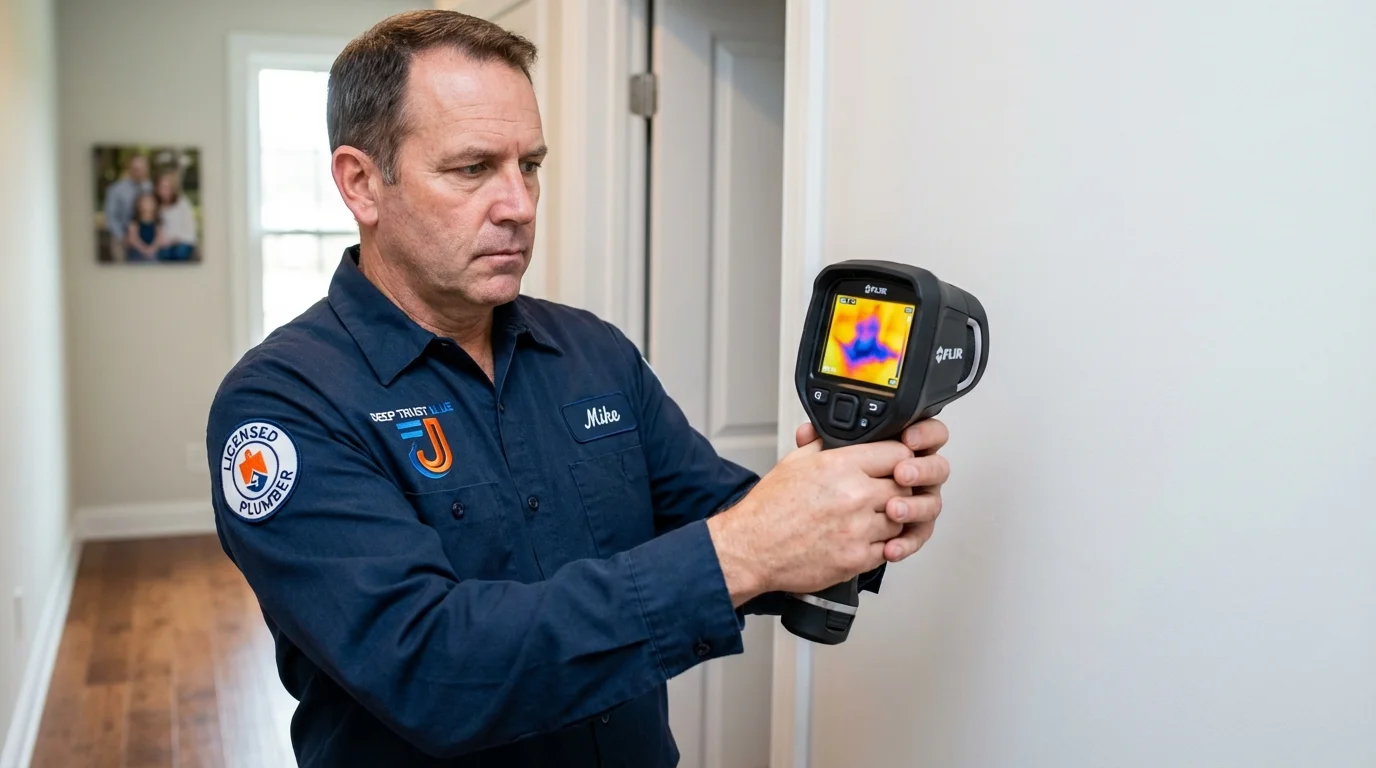 Thermal imaging leak detection by Johns Plumbing LLC in Hoxie